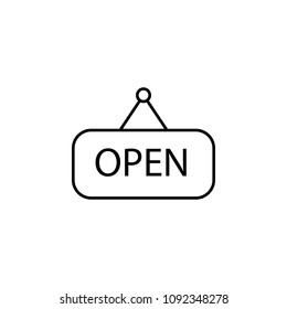 tag open icon. Element of simple travel icon for mobile concept and web apps. Thin line tag open icon can be used for web and mobile on white background