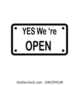 tag open icon vector tempate