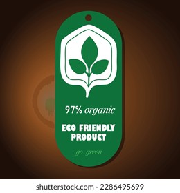 Tag for organic products
Natural product label. Organic ingredients. Organic, eco- and bio-symbol. Vector illustration.