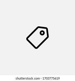 símbolo de ilustrador vectorial de icono de esquema de etiqueta