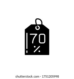 Tag, percent icon. Simple vector black friday icons for ui and ux, website or mobile application
