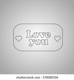 tag with the phrase "love you"