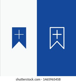 Tag, Plus, Interface, User Line and Glyph Solid icon Blue banner Line and Glyph Solid icon Blue banner. Vector Icon Template background