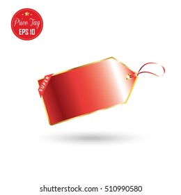 tag price 3D isolated label christmas holiday gifts card element black friday red tags cyber monday vector advertising promotion detail sign sticker shopping tag ribbon realistic vector template promo