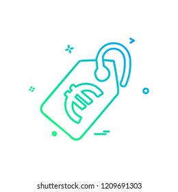 tag price euro icon vector design