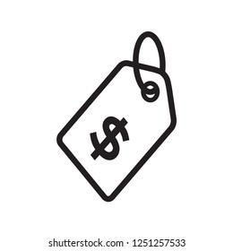 tag price icon in trendy flat style