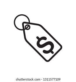 Tag price icon vector
