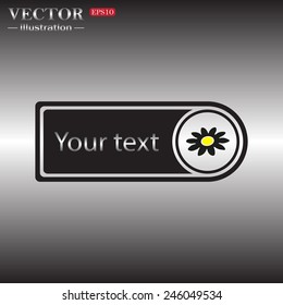 Tag, price tag, label, with icon daisy,vector illustration, EPS 10
