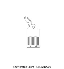 Tag, price label. simple flat vector icon illustration. outline line symbol - editable stroke