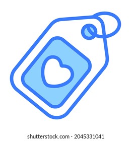tag, product  label Icon, simple design blue line icon.