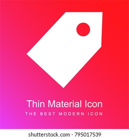 Tag red and pink gradient material white icon minimal design
