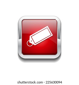 Tag Red Vector Icon Button