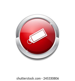Tag Red Vector Icon Button