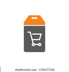 Tag related icon on background for graphic and web design. Creative illustration concept symbol for web or mobile app.