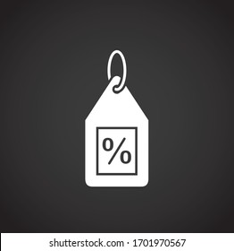 Tag related icon on background for graphic and web design. Creative illustration concept symbol for web or mobile app.