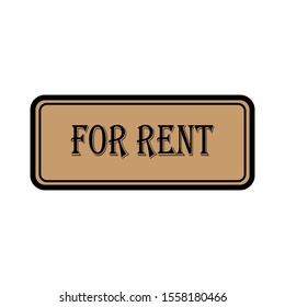 Tag For Rent - vector illustration