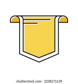 tag ribbon banner design color icon vector. tag ribbon banner design sign. isolated symbol illustration