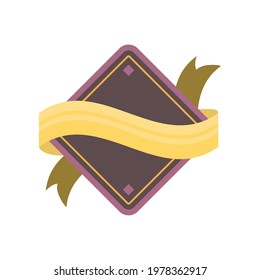 tag ribbon template isolated icon