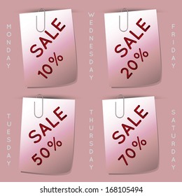 Tag sale background. Vector