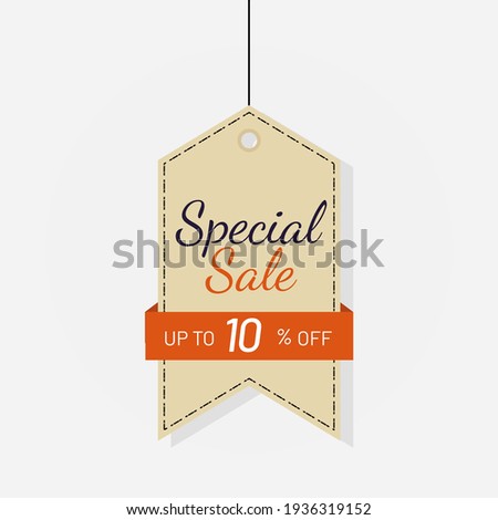 Tag sale discount label 10 off Vector
