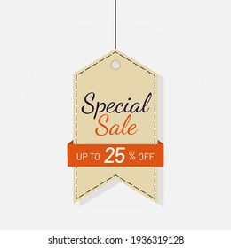 Tag sale discount label 25 off Vector