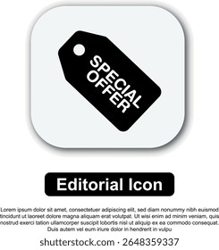 Tag sale icon for Black Friday shopping promotion