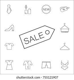 Tag sale Icon. Set of Shopping. Premium quality graphic design. Signs, outline symbols collection, simple thin line icon for websites, web design, mobile app, info graphicson white background