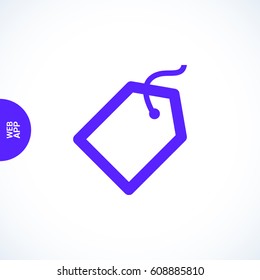 Tag sale line vector icon