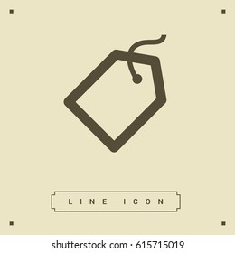 Tag sale line vector icon