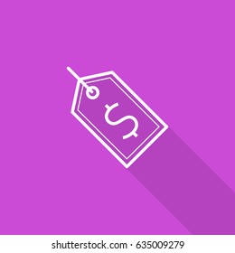 Tag sale line vector icon