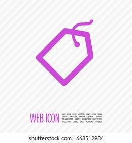 Tag sale line vector icon