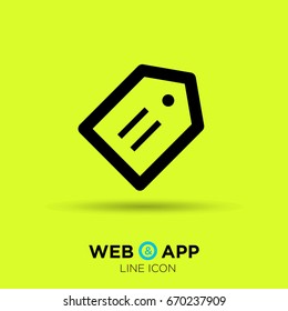 Tag sale line vector icon