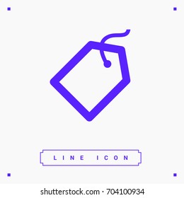 Tag sale line vector icon