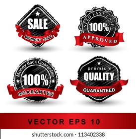 TAG scribble style, Set of vintage retro labels, stamps, ribbons, marks and calligraphic design elements, vector 