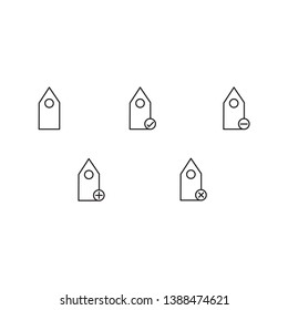 Tag Set Icon Vector Good Flat Design