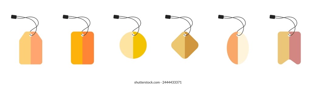Conjunto de etiquetas de iconos vectoriales. Lista de Precios en venta Vector. Pegatina para Vector de tienda. Etiqueta en el Vector. Etiqueta de Precio colgante.
