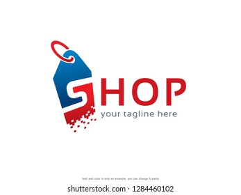 Tag Shop Logo Template Design Vector, Emblem, Concept Design, Creative Symbol, Icon