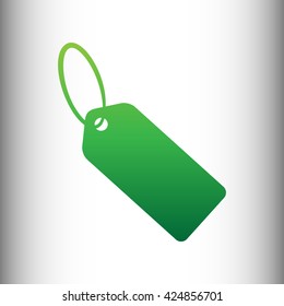 Tag sign. Green gradient icon