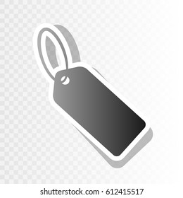 Tag sign illustration. Vector. Blackish icon on transparent background with transition.