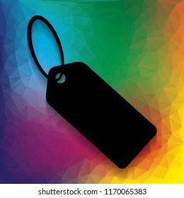 Tag sign illustration. Vector. Flat style black icon on white.