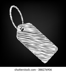 Tag sign. Scribble effect