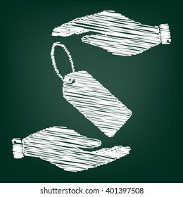 Tag sign scrible effect 