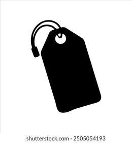 Tag silhouette vector illustration on white background
