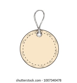 tag sketch vector illustration. label tag. tag round