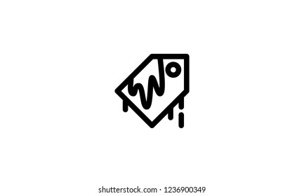 Tag Snow Icon Winter Template Vector