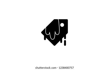 Tag Snow Icon Winter Template Vector