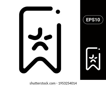 Tag Star Badge Vector stylish line icon for UI an UX