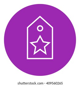 Etiqueta con el icono de la línea estrella.