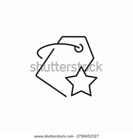tag starred icon sign vector