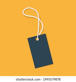 Tag With String Vector Template Illustration Isolated On Background.